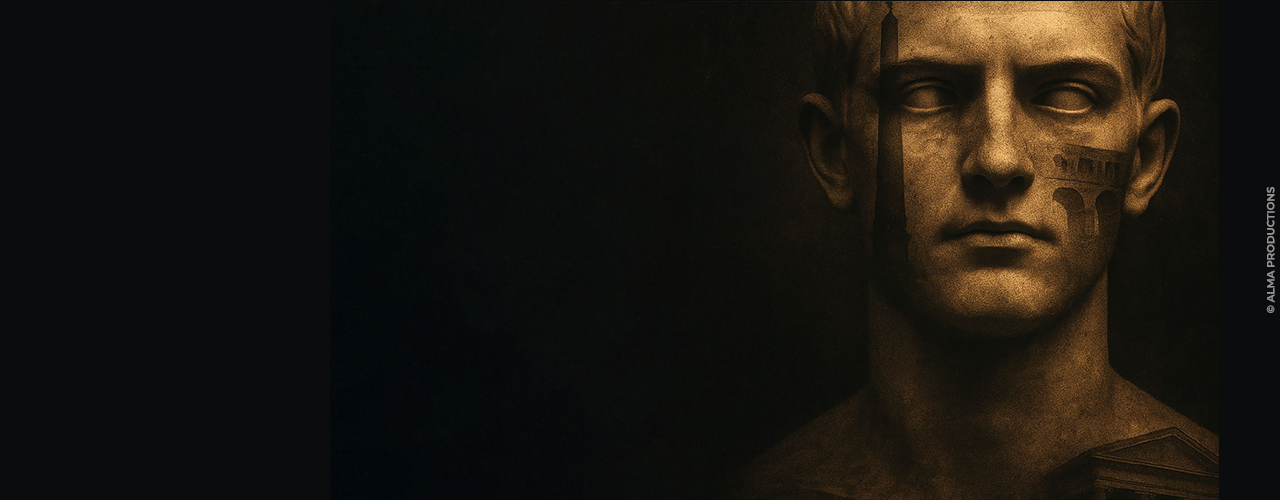 Tête sculptée de l'empereur Caligula