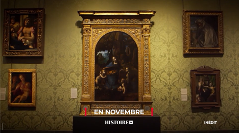 tableau de Léonard de Vinci accroché dans un musée