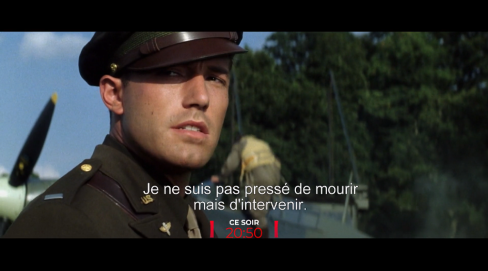 Acteur Ben Affleck en uniforme dans le film Pearl Harbor